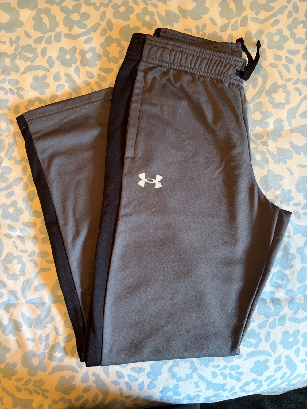 Under Armour Gray Joggers with Black Side Stripes
